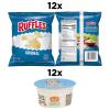 imageFrito Lay Ruffles Chips and Lays Ranch Dip Cups Variety Pack Pack of 24Original  Lays Creamy Ranch Dip