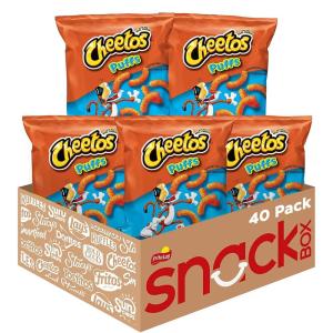 imageCheetos Cheese Flavored Snacks Puffs 0875 Ounce Pack of 40Puffs