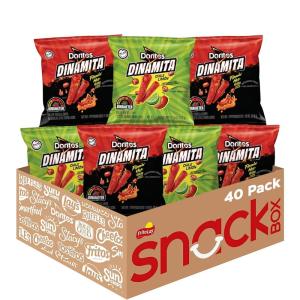 imageDoritos Flavored Tortilla Chips Nacho Cheese 1 Ounce Pack of 40NEW Doritos Dinamita
