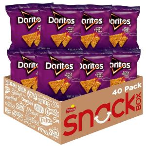 imageDoritos Flavored Tortilla Chips Nacho Cheese 1 Ounce Pack of 40Spicy Sweet Chili