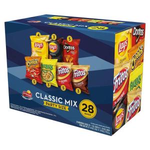 imageFrito Lay Snacks Flavor Mix Chips Variety Pack Doritos Cheetos Lays SunChips Rold Gold Pretzels Smartfood Popcorn 28 CountPack of 1Classic Mix