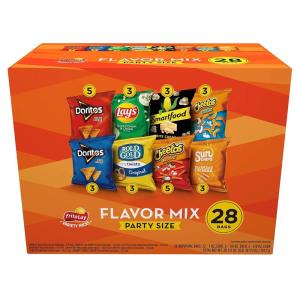 imageFrito Lay Snacks Flavor Mix Chips Variety Pack Doritos Cheetos Lays SunChips Rold Gold Pretzels Smartfood Popcorn 28 CountPack of 1Flavor Mix