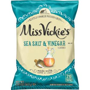 imageMiss Vickies Kettle Cooked Potato Chips Variety Pack 1375 Ounce Pack of 28Sea Salt  Vinegar