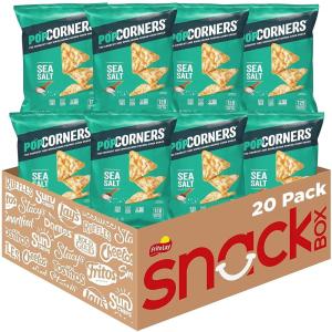 imagePopCorners Popped Corn Snacks Kettle Corn 1 Ounce Pack of 20 Packaging May VarySea Salt