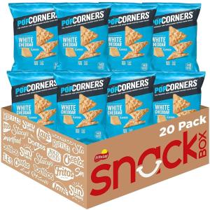 imagePopCorners Popped Corn Snacks Kettle Corn 1 Ounce Pack of 20 Packaging May VaryWhite Cheddar
