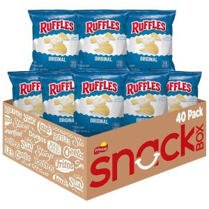 imageRuffles Original Potato Chips 1 Ounce Pack of 40