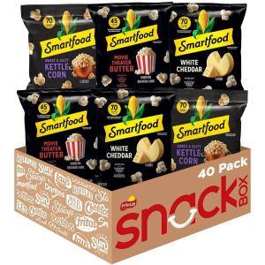imageSmartfood Popcorn White Cheddar 0625 Ounce Pack of 40Variety Pack