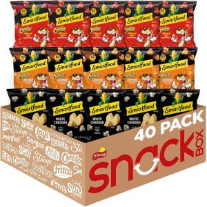 imageSmartfood Popcorn White Cheddar 0625 Ounce Pack of 40White Cheddar  Flamin Hot