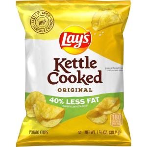 imageLays Kettle Cooked Potato Chips Variety Pack 085 Ounce Pack of 40Original Potato Chips