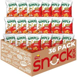 imageSimply Snacks Variety Pack 0875 Oz 36 Count Packaging May VarySimply Cheetos Crunchy