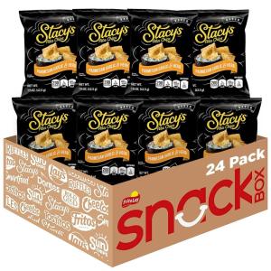 imageStacys Pita Chips Simply Naked 15Ounce Bags Pack of 24Parmesan Garlic  Herb