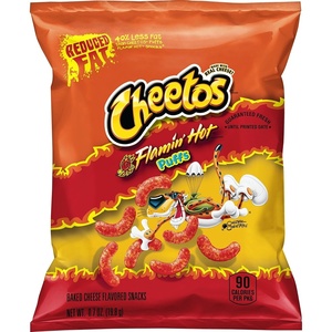 image:imageCheetos Puffs Reduced Fat Cheese Flavored Snacks 72 CountFlamin Hot